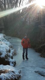 Mit den Eislaufen am Andritzbach
